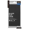 iPhone15Pro Glass Flip Case Square Design [Black]