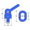 Eye Bolt with Link 1.12T M16 (Swivel Lifting Rotating Ring Grade 80 16MM)