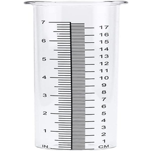 7 Capacity Rain Gauge Glass Replacement Tube for Yard Garden Outdoor Home (1PC)