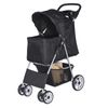 Pet Stroller 4 Wheels Dog Cat Stroller Foldable Puppy Stroller with Cup Holder