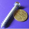 Zinc Hex Head Lag Screw 1/2 Hex Size 5/16 Thread x 2.00" Length, 50 pcs