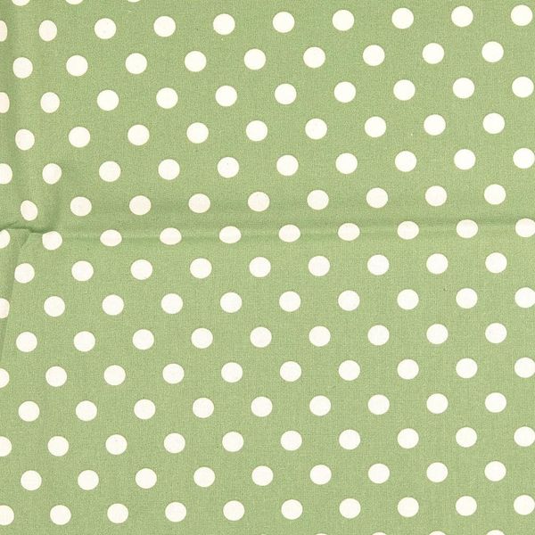 Cotton Fabric Cretonne Wash Out Polka Dots Light Green