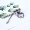Stylish Stainless Steel Ear Gauge Dangle Tunnel for Ear Screw Flesh Tunnel Plug Expander Gauge Piercing, Stainless Steel