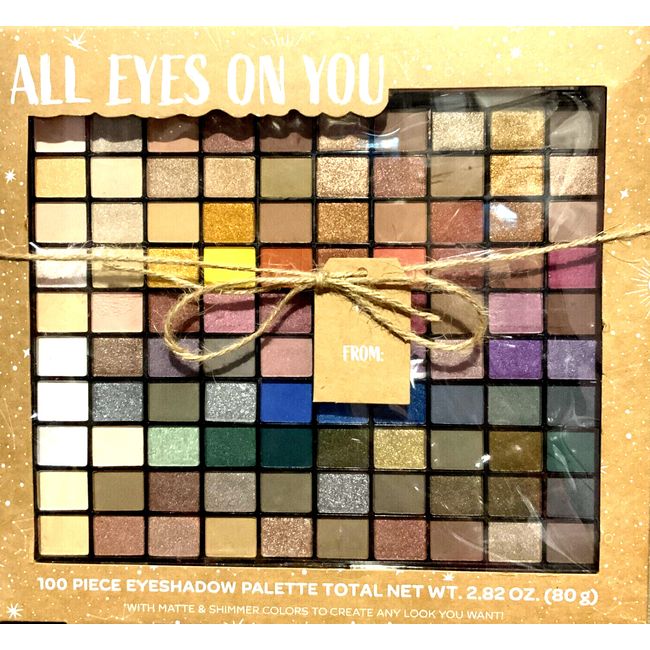 All Eyes On You 100 Piece Eyeshadow Palette Gift Set Matte & Shimmer Colors