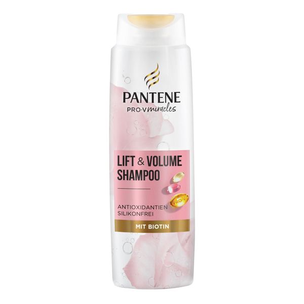 Pantene Pro-V Lift & Volume Haarverdickendes Shampoo mit Biotin, Silikonfrei 250ml. Pro-V Miracles Shampoo, Angereichert mit Antioxidantien. Sichtbar Dickeres und Volleres Haar