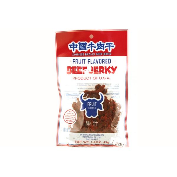 China Meat Beef Jerky (Fruit Flavor) - 1.5oz - 43g (Pack of 6)