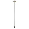 BRIA Twisted Black Pendant Cord Ceiling Light with Antique Brass E27 Edison Fitting