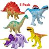 5 Pack Inflatable Dinosaur Party Pack Brachiosaurus, Triceratops, Raptor