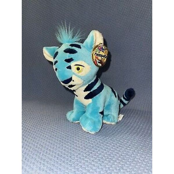 Neopets Blue Kougra New Rare 2006 Stuffed Plush Doll Toy Figure Neopia Cat Game