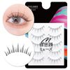 Musegetes False Eyelashes 4D False Eyelashes Natural False Eyelashes Ultra Lightweight Soft Handmade False Eyelashes Cluster Transparent Axis 5 Pairs H22T