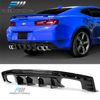 Fits 16-24 Chevy Camaro SS LT LS Gloss Black PP Rear Bumper Lip Diffuser Spoiler