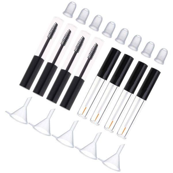 PACKOVE Diy Mascara Tubes Set Empty Eyelash Brush Tubes Reusable Refillable for Cosmetics
