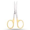 Nail Scissors Curved with golden handle 3.5" (336-01)