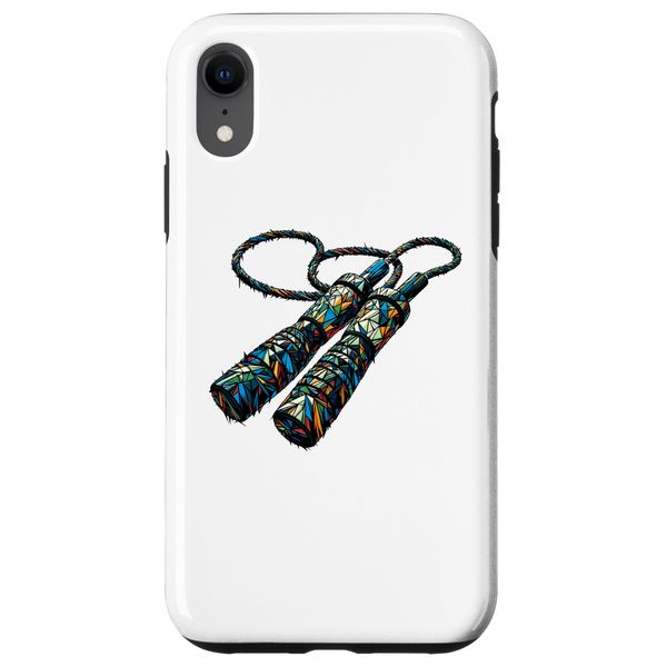 iPhone XR Polygon Art Jumping Rope Skipping Rope Exercise Case