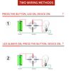 APIELE Push Start Ignition Switch, Off-(ON) Instant Engine Start Push Button Switch, 12V Waterproof Car Engine Push Button Switch with LED Light for Car(RED LED)