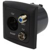 C-Line Presto Inprojal CBE 12 Volt Socket Satellite TV + Frame + Isolator Socket Black