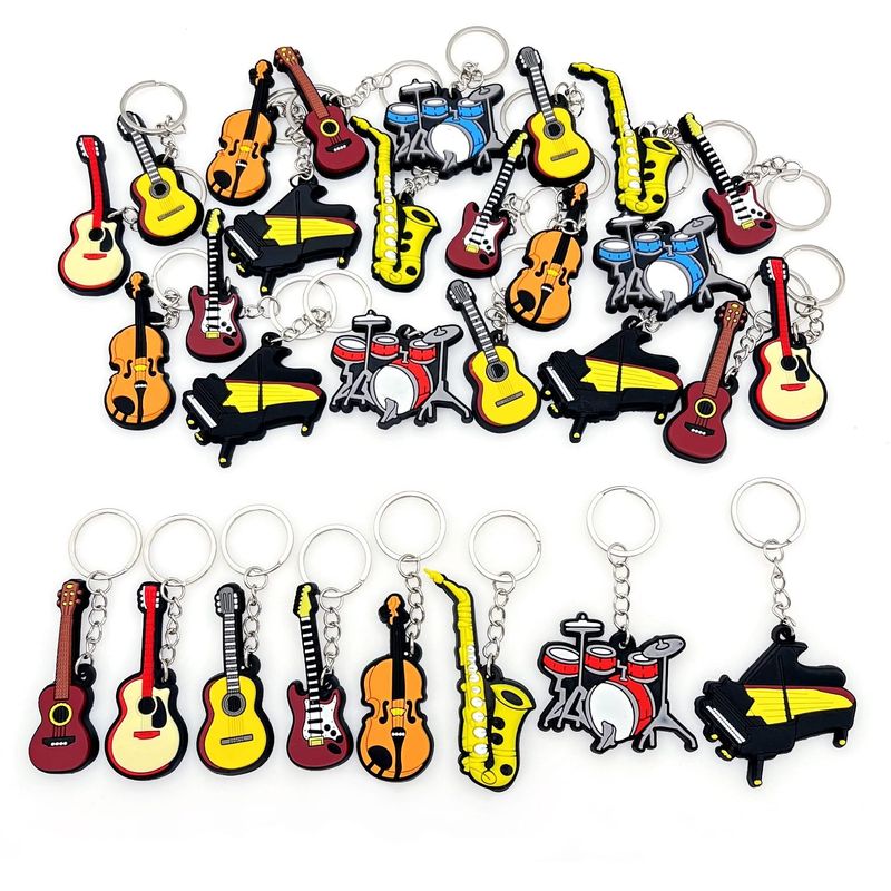 JZK 30x Musical instrument keyring keychains for musical party favours ...