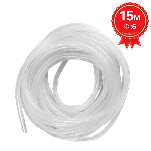GTIWUNG 15 Meter Cable Tidy Wrap Cable Management System Cutable Flexible Cable Tidy Tube Spiral Cable Tidy Sleeves for TV Wire Computer Cable on Home or Office