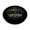 Muscle Bodybuilder Logo & Certified Beast Text. Green & Tan PopSockets Swappable PopGrip