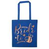 Flox Creative Blue Tote Bag Rose Gold Bride to Bee
