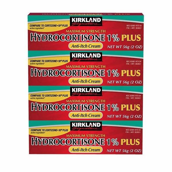 Kirkland Signature Hydrocortisone 1% PLUS Anti-Itch Cream, 8 Ounces