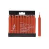 Mega Candles - Ceramic 1/2" Chime / Spell Candle Holder with Candles - OrangeSet