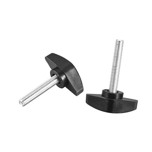 Boxonly Clamping Handle Screw Knobs Handle for Lathes Mechanical Equipment Instruments and Industrial Equipment Threaded Clamping Knob Handle T-Shape M6 x 35mm 4pcs