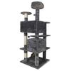 53" Cat Tree Activity Tower with Scratching Posts  Ladders Pet Kitty Furniture