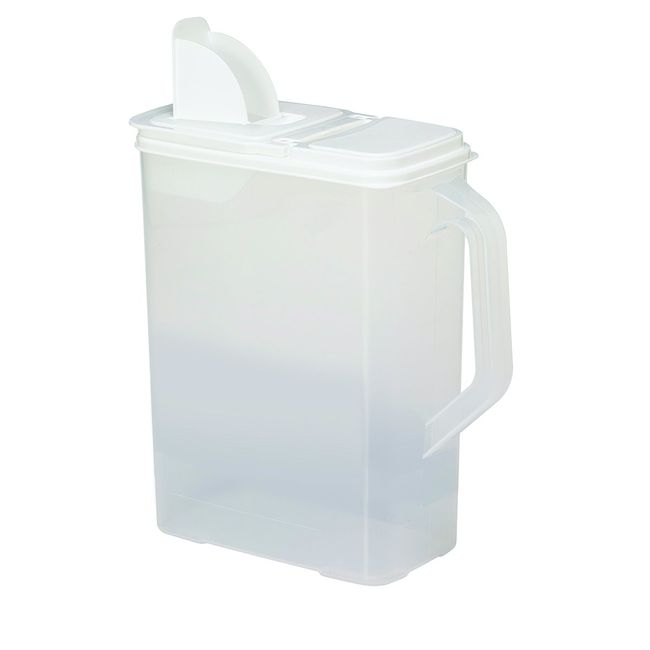 Bag-In Dispenser for Bulk Foods (Clear Container with White Lid) (13.5"H x 11.5"W x 5.5"D)