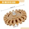 Partuto 1 Pc 4" Universal Car Eraser Wheel Thickness 20mm - Rubber Brown