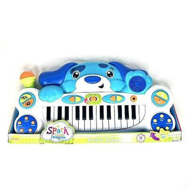 Spark Create Imagine Rolo's Keyboard Puppy Piano Microphone & Record Music Toy