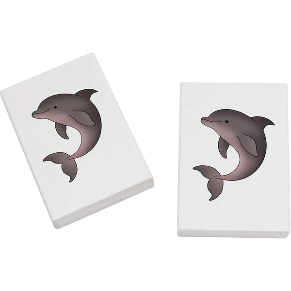 2 x 45mm 'Friendly Dolphin' Erasers/Rubbers (ER00046735)