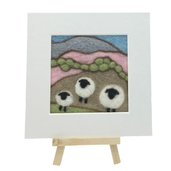 Sheep Needle Felted Picture Kit