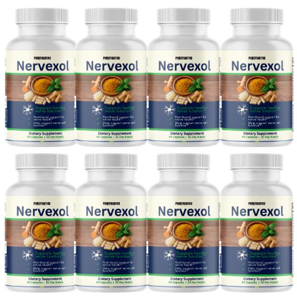 Nervexol Natural Formula for Nerve Function & Calming Support Vitamin - 8 Pack