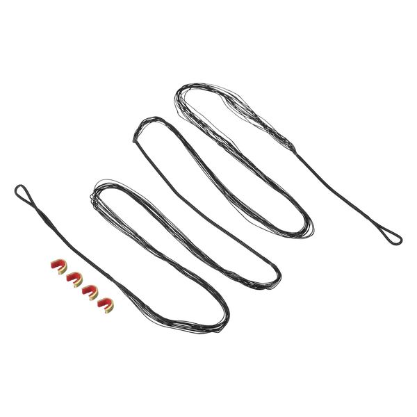 PATIKIL Bow String Replacement with 4 Nock Points for AMO 64", 14 Strands Traditional Long Bow Recurve Bowstring, Black