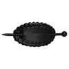 Gravity Threads Oval Hair Pin with Edge Weaving - Black