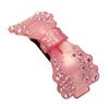Stylish Bow Crystal Rhinestone Hair Barrette - Shell Pink