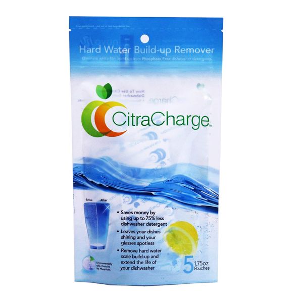 NuvoH2O CitraCharge - New Packaging and Improved Formula! Hard-Water Buildup Remover, Dishwasher Booster and Cleaner, Multipurpose Cleaning Agent for Sink Fixtures, Toilets, Glass, Washing Machines, and More