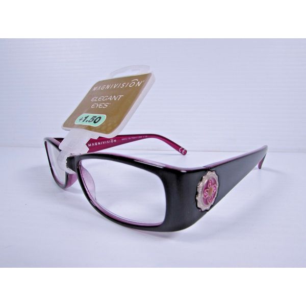 Magnivision Elegant Eyes Elizabeth Women's Rectangular Reading Glasses (+1.50)