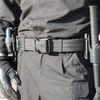 TacFirst Service Belt Black Police Security BW Emergency Service with Velcro Lower Belt, black, l