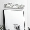 3 Square Lights Modern Bathroom Vanity Light LED Crystal Mirror Front Wall Lamp