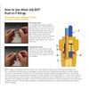 ALKON D.O.T. 45 DEGREE ELBOW QUICK CONNECT (1/2" T X 1/2" NPT)