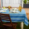 DII Summer Stripe Outdoor Zippered Tabletop Collection, Multi-use, Machine Washable, Table Runner, 14x72, Beachy