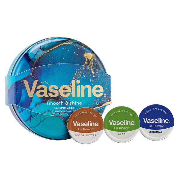 Vaseline Smooth and Shine Lip Therapy Tin Gift Set