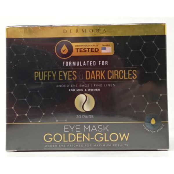Dermora Eye Mask Golden-Glow - Puffy Eyes & Dark Circles - 20 Pairs