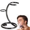Helllabow Shaving Stand Brush Holder Men's Shaver Holder Shaving Rack Bathroom (Black)