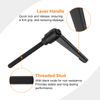 sourcing map 4Pcs M6 x 60mm Adjustable Knobs Handle Male Thread Push Button Ratchet Quick Release Locking Rotating Bolt for Lathe Machinery, Black
