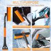 Ice Scraper and Snow Brush for Car Windshield, 32" Extendable Snow Orange