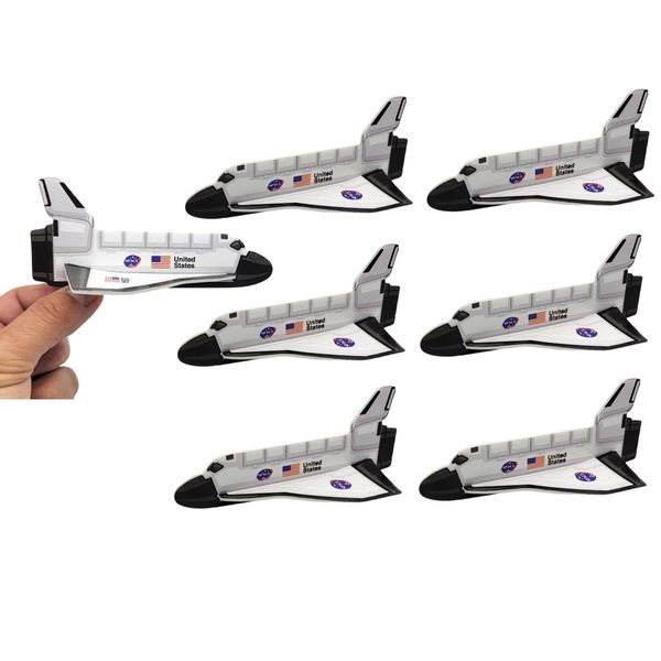 Zugar Land Space Shuttle Foam Gliders (5") Outer Space Cosmos Flying Toys. Plane Fun Jet (12 Gliders)