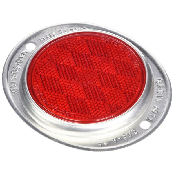 Grote 40232-5 Red Aluminum Two-Hole Mounting Reflector